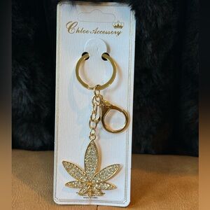 Gold leaf keychain